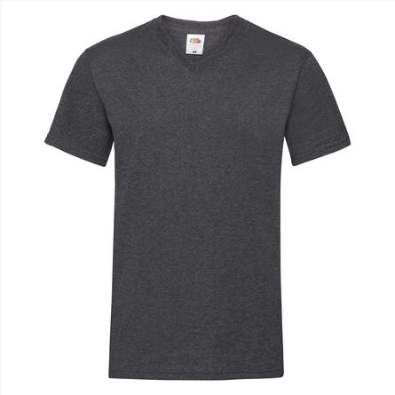 FOTL Valueweight V-Neck T, Dark Heather Grey, S