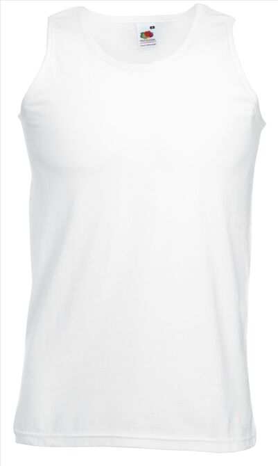 FOTL Valueweight Athletic Vest, White, S