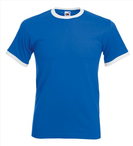 FOTL Valueweight Ringer T, Royal Blue/White, S