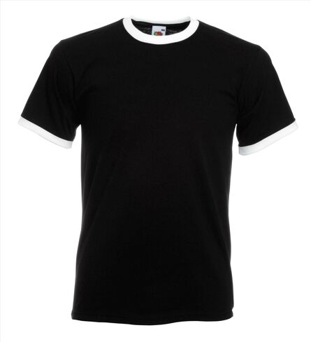 FOTL Valueweight Ringer T, Black/White, S