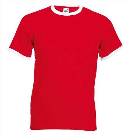 FOTL Valueweight Ringer T, Red/White, S