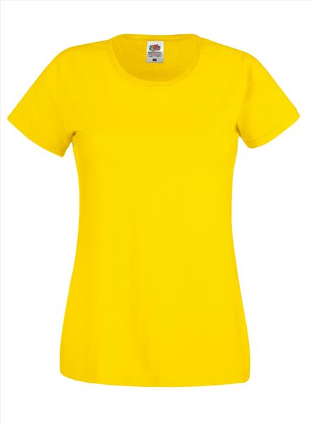 FOTL Lady-Fit Original T, Yellow, XS