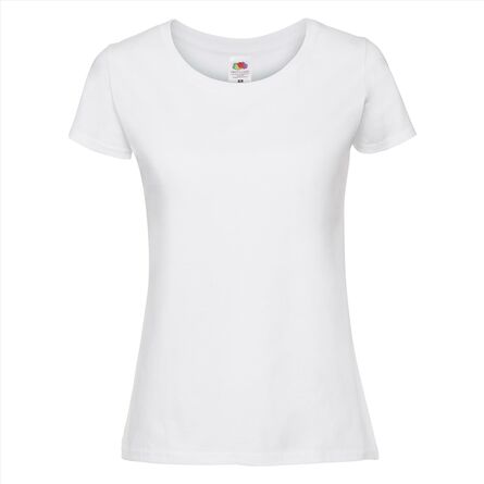 FOTL Lady Ringspun Premium T, White, XS