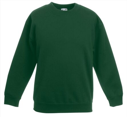 FOTL Kids Premium Set-In Sweat, Bottle Green, 3-4jr