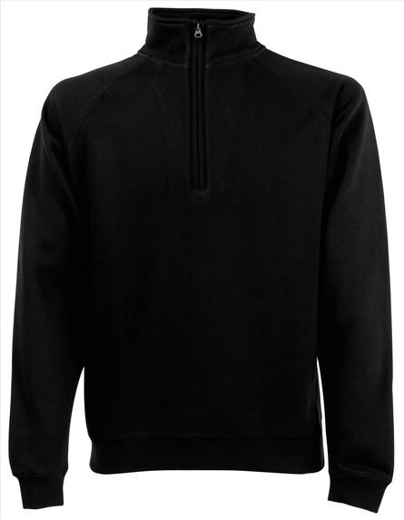 FOTL Premium Zip-Neck Sweat, Black, S