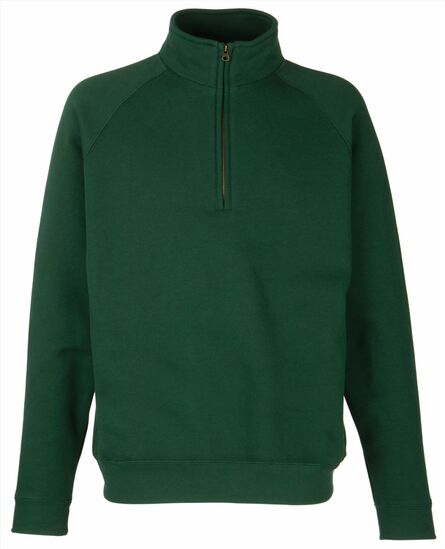 FOTL Premium Zip-Neck Sweat, Bottle Green, S