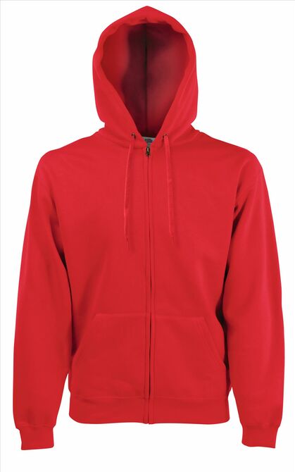 FOTL Premium Hooded Sweat Jacket, Red, S