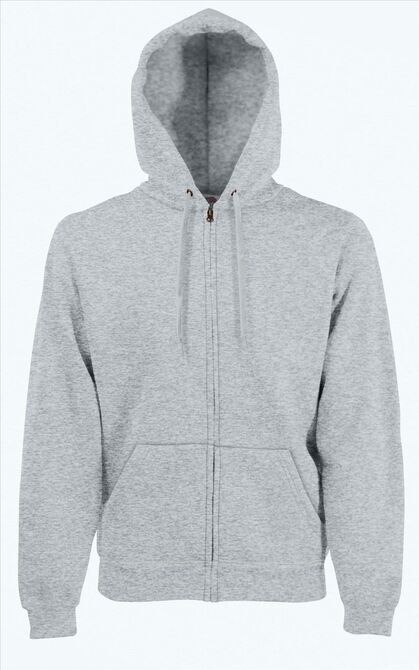 FOTL Premium Hooded Sweat Jacket, Heather Grey, S