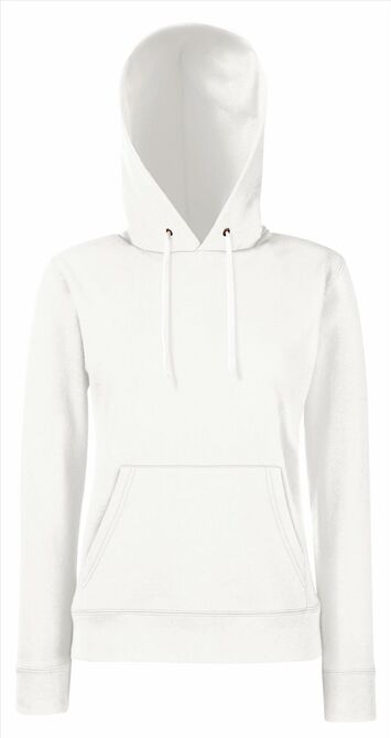 FOTL Lady-Fit Classic Hooded Sweat, White, XS