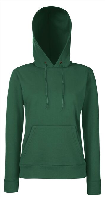 FOTL Lady-Fit Classic Hooded Sweat, Bottle Green, XS