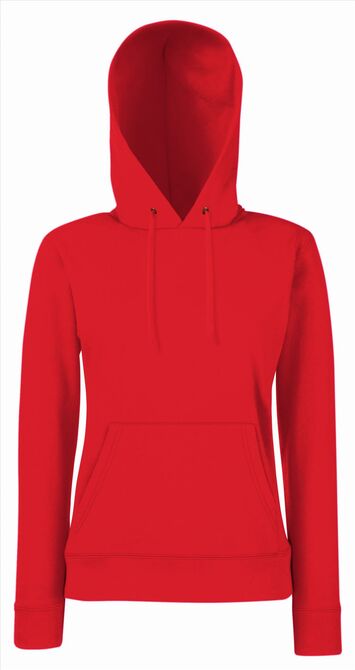 FOTL Lady-Fit Classic Hooded Sweat, Red, XS