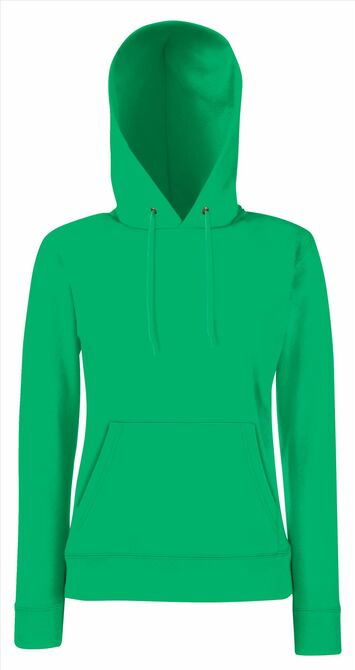 FOTL Lady-Fit Classic Hooded Sweat, Kelly Green, XS