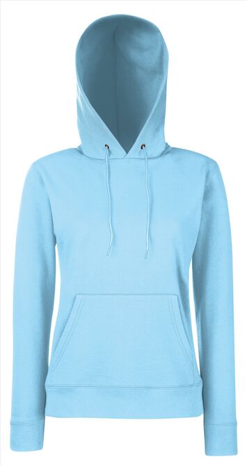 FOTL Lady-Fit Classic Hooded Sweat, Sky Blue, XS