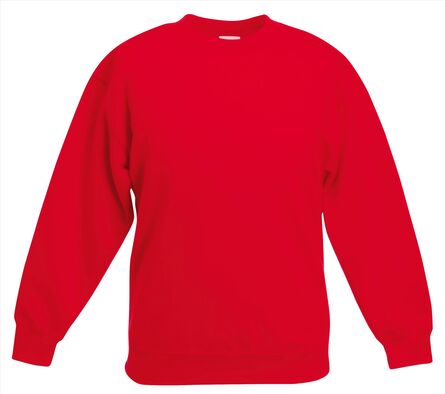 FOTL Kids Classic Set-In Sweat, Red, 3-4jr