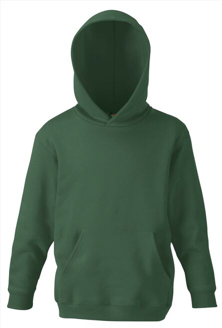 FOTL Kids Classic Hooded Sweat, Bottle Green, 5-6jr