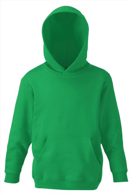 FOTL Kids Classic Hooded Sweat, Kelly Green, 5-6jr