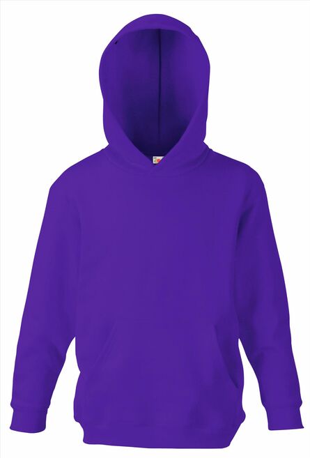FOTL Kids Classic Hooded Sweat, Purple, 5-6jr