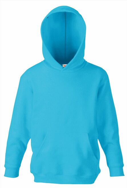 FOTL Kids Classic Hooded Sweat, Azure Blue, 5-6jr