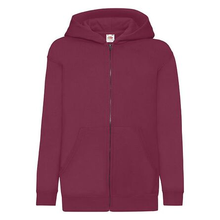 FOTL Kids Classic Hooded Sweat Jacket, Burgundy, 5-6jr