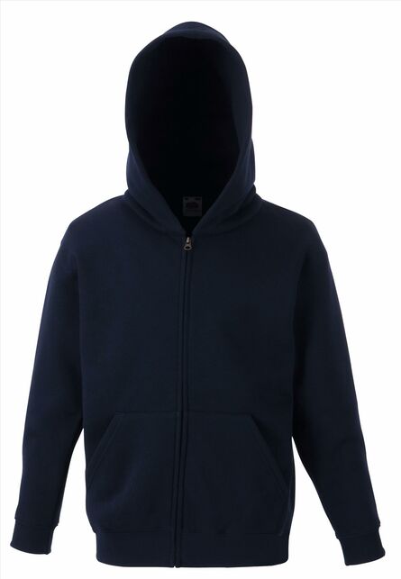 FOTL Kids Classic Hooded Sweat Jacket, Deep Navy, 5-6jr