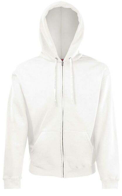 FOTL Classic Hooded Sweat Jacket, White, S