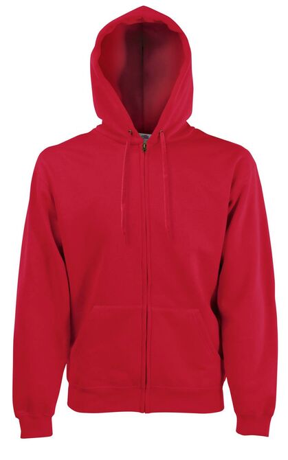 FOTL Classic Hooded Sweat Jacket, Red, S