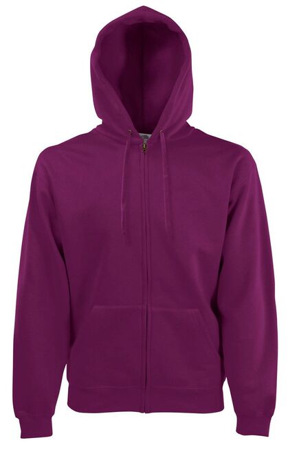 FOTL Classic Hooded Sweat Jacket, Burgundy, S
