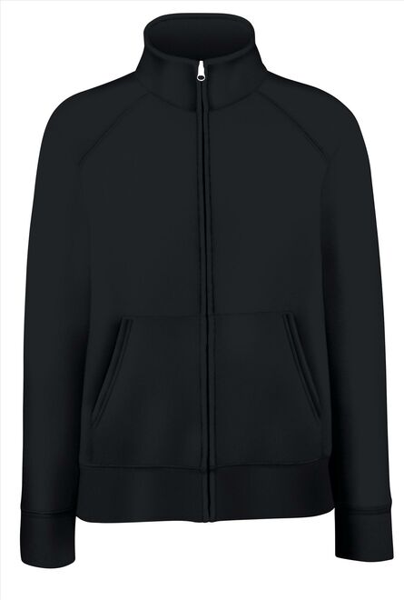 FOTL Lady-Fit Premium Sweat Jacket, Black, XS