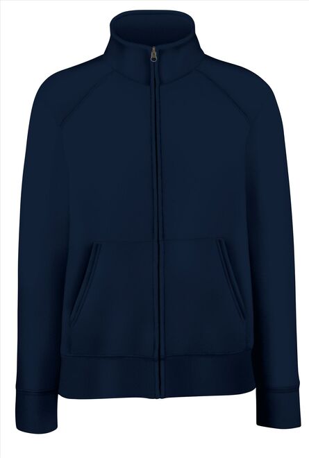 FOTL Lady-Fit Premium Sweat Jacket, Deep Navy, XS