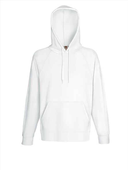 FOTL Lightweight Hooded Sweat, White, S