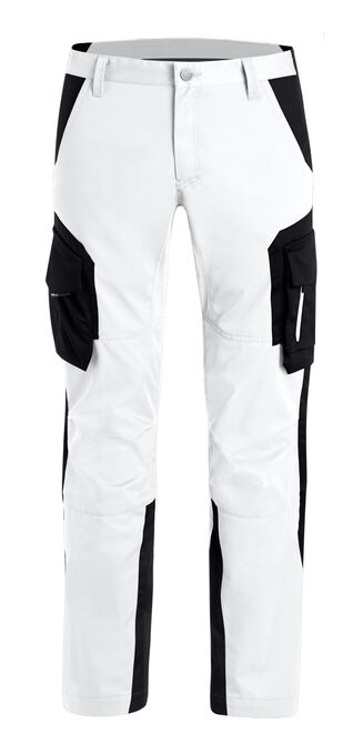 FHB FABIAN Werkbroek | wit-antraciet | 42