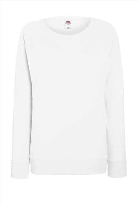 FOTL Lady-Fit Lightweight Raglan Sweat, White, S