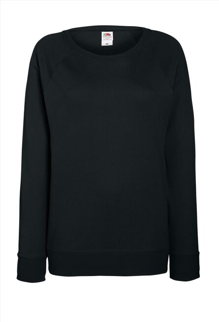 FOTL Lady-Fit Lightweight Raglan Sweat, Black, S