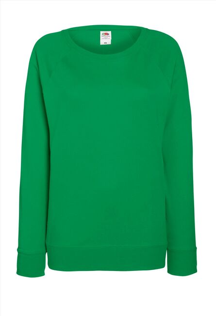 FOTL Lady-Fit Lightweight Raglan Sweat, Kelly Green, S