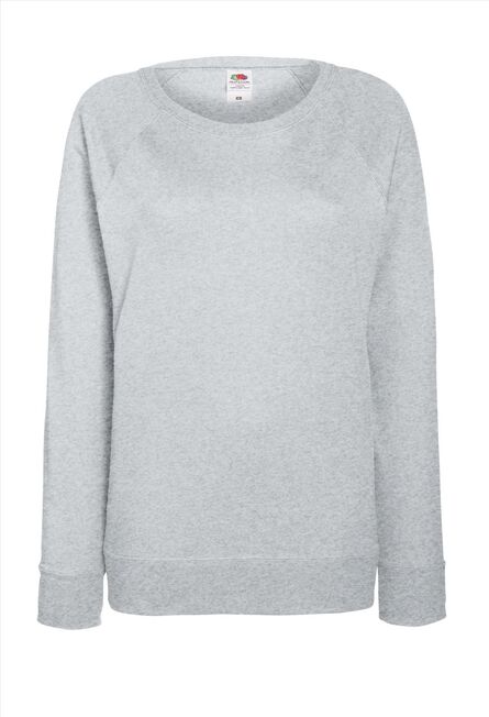 FOTL Lady-Fit Lightweight Raglan Sweat, Heather Grey, S