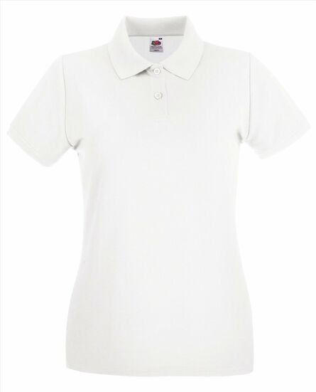 FOTL Lady-Fit Premium Polo, White, XS