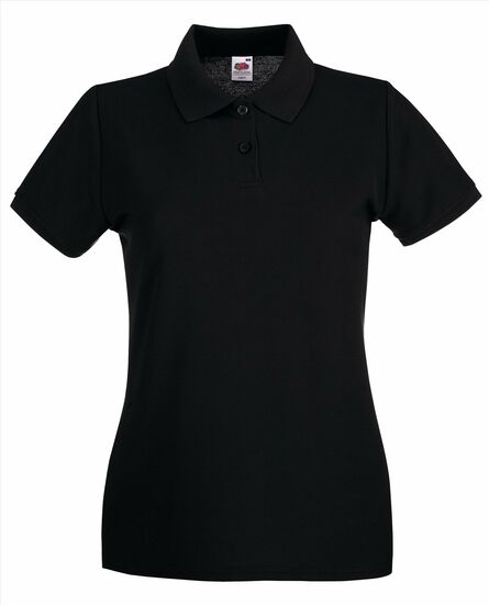 FOTL Lady-Fit Premium Polo, Black, XS