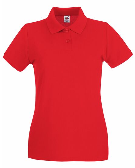 FOTL Lady-Fit Premium Polo, Red, XS