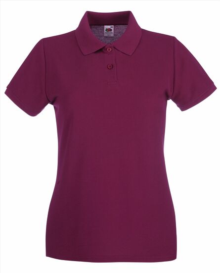 FOTL Lady-Fit Premium Polo, Burgundy, XS
