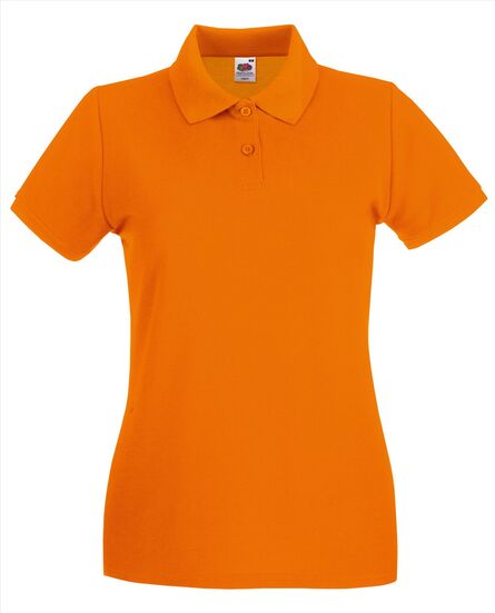 FOTL Lady-Fit Premium Polo, Orange, XS