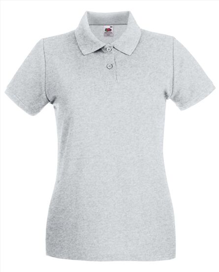 FOTL Lady-Fit Premium Polo, Heather Grey, XS