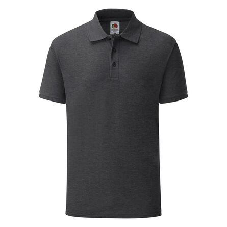 FOTL 65/35 Tailored Fit Polo, Dark Heather Grey, S