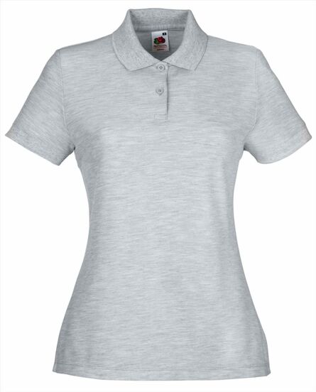 FOTL 65/35 Lady-Fit Polo, Heather Grey, XS
