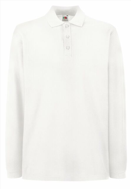 FOTL Premium Polo Longsleeve, White, S