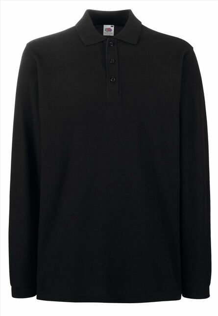 FOTL Premium Polo Longsleeve, Black, S