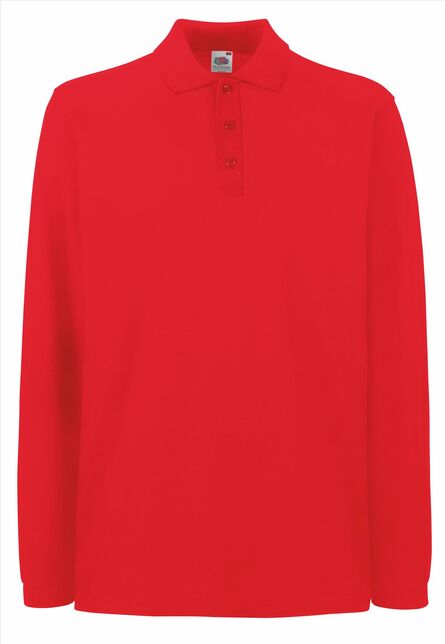 FOTL Premium Polo Longsleeve, Red, S
