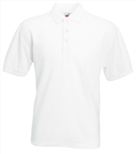FOTL 65/35 Pique Polo, White, S