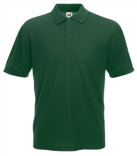 FOTL 65/35 Pique Polo, Bottle Green, S