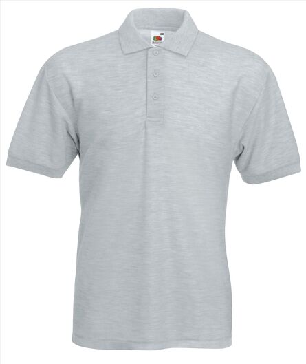 FOTL 65/35 Pique Polo, Heather Grey, S