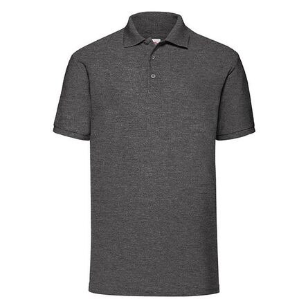 FOTL 65/35 Pique Polo, Dark Heather Grey, S